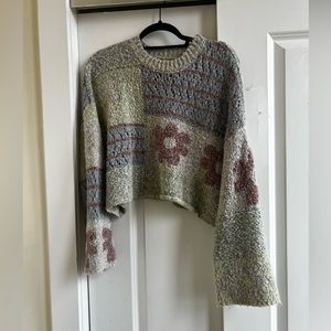 Sincerely Jules cropped sweater with bell sleeves